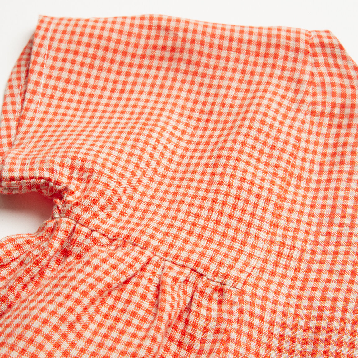 Ring O'Roses Dress| Strawberry & Oat Mini Check Linen