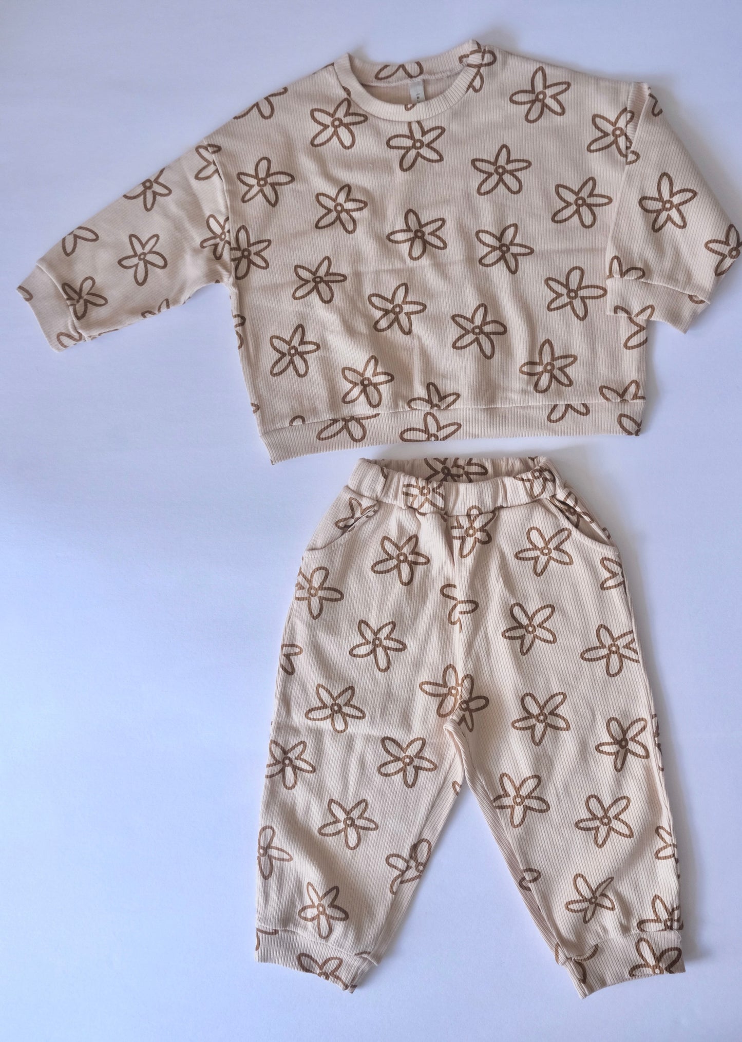 Floral Ribbed Sweater Set | 2/3T