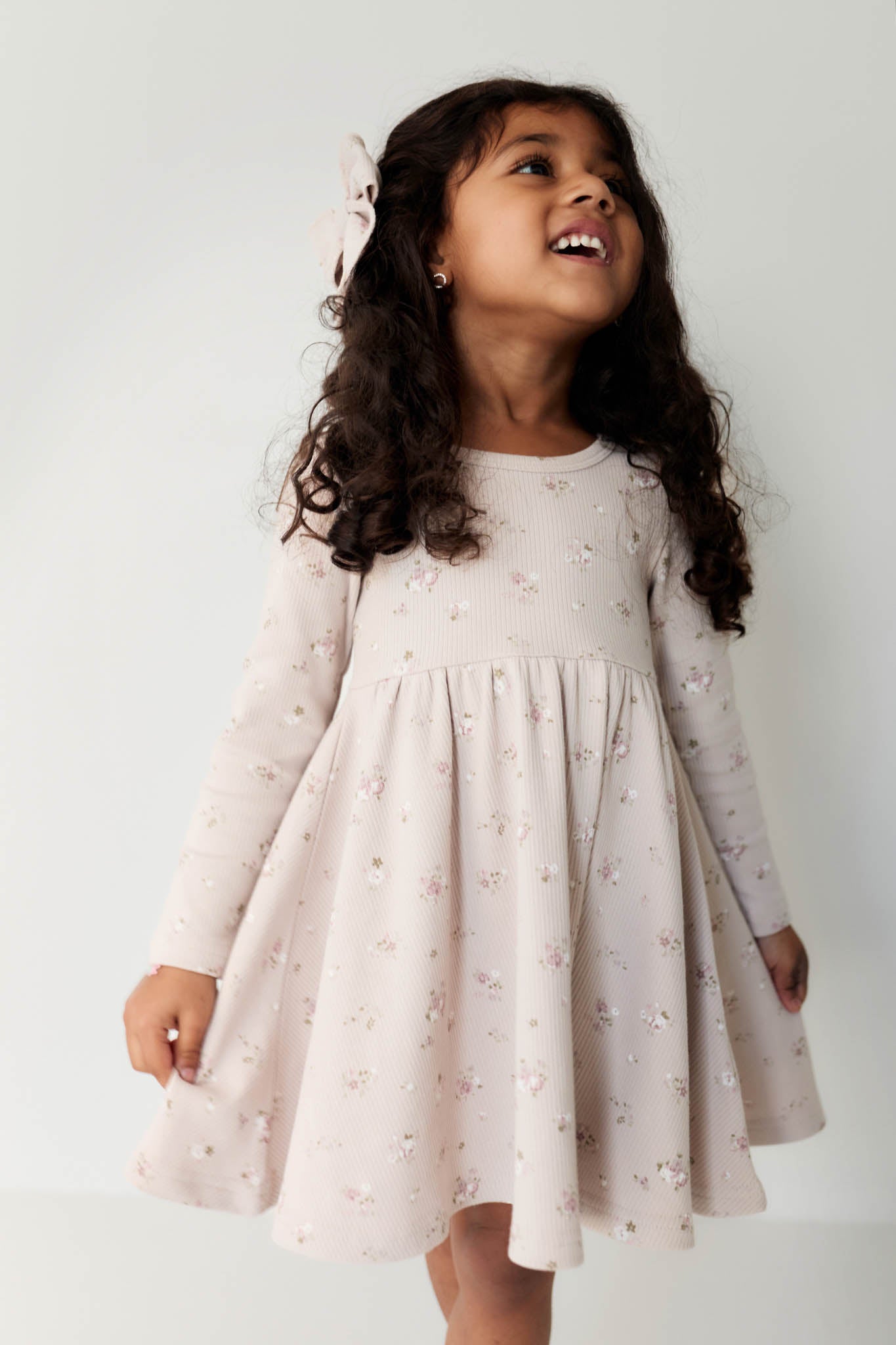 Organic Cotton Fine Rib Tallulah Dress | Petite Fleur Violet 2YR