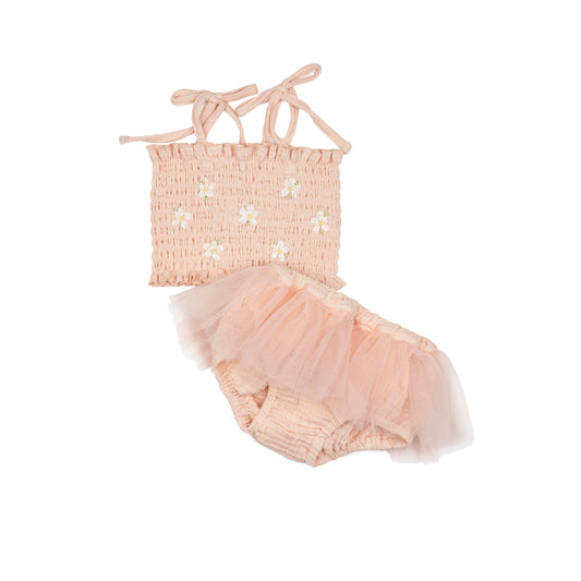 Daisies Tutu Set | Melon Pink