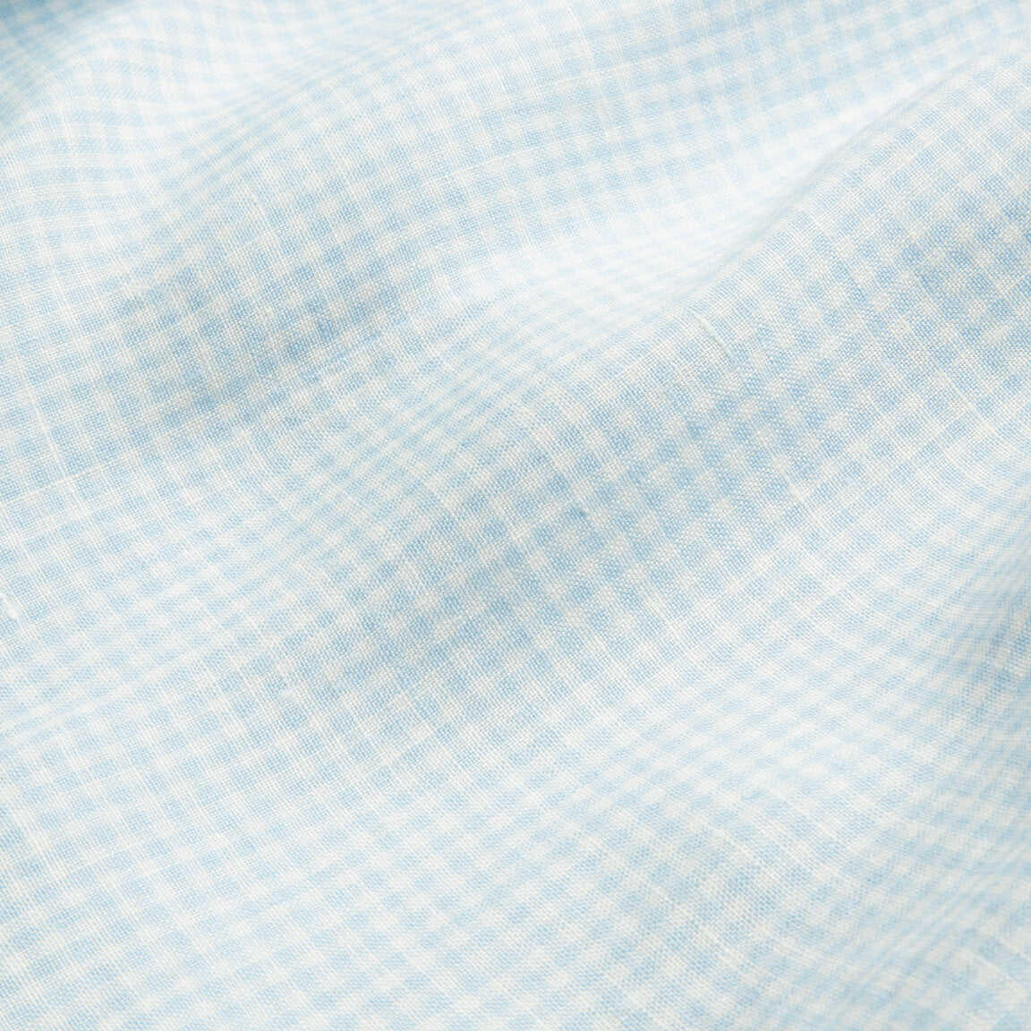 Chess Trousers | Baby Blue & Milk Mini Check Linen 18/24M