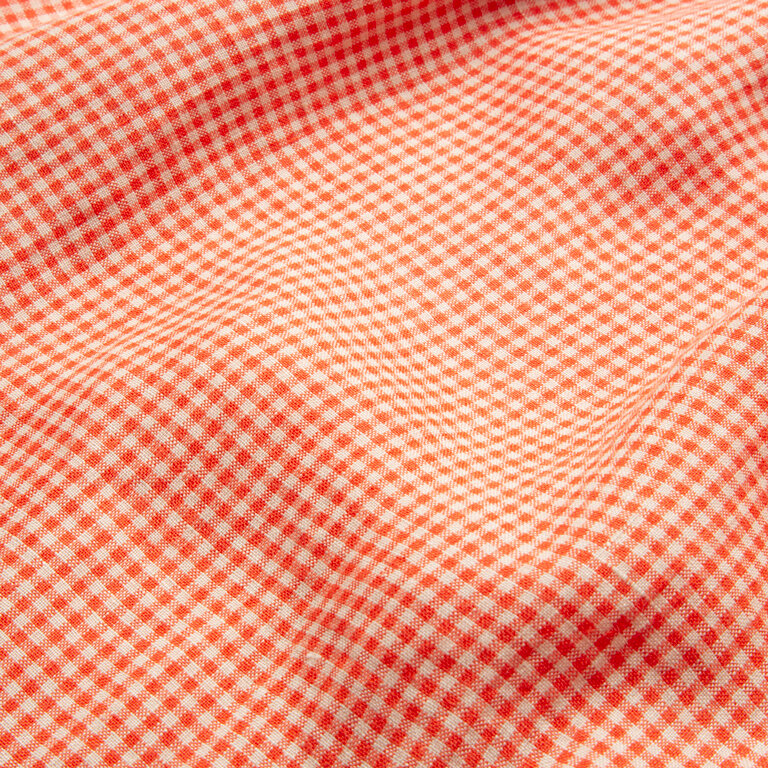 Pat-A-Cake Dress| Strawberry & Oat Mini Check Linen