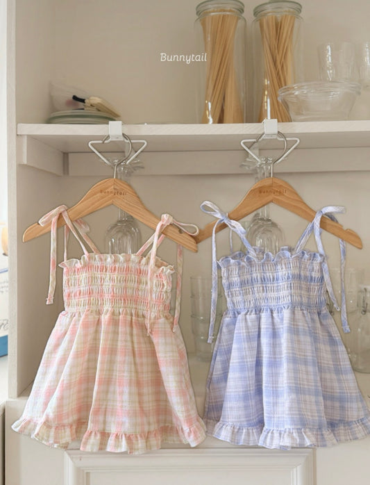 Plaid Smocked Top