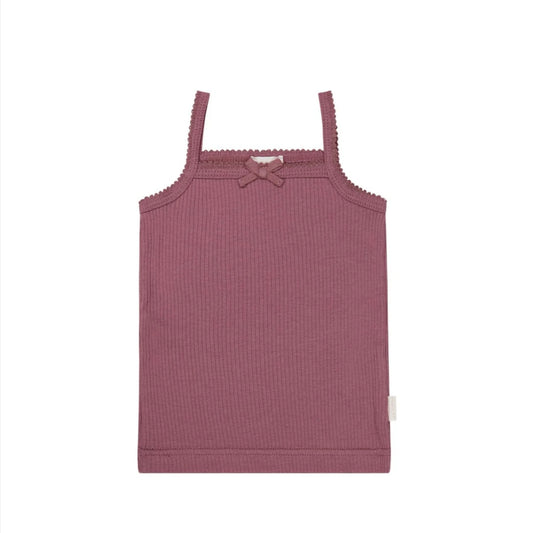 Organic Cotton Modal Singlet - Rosette