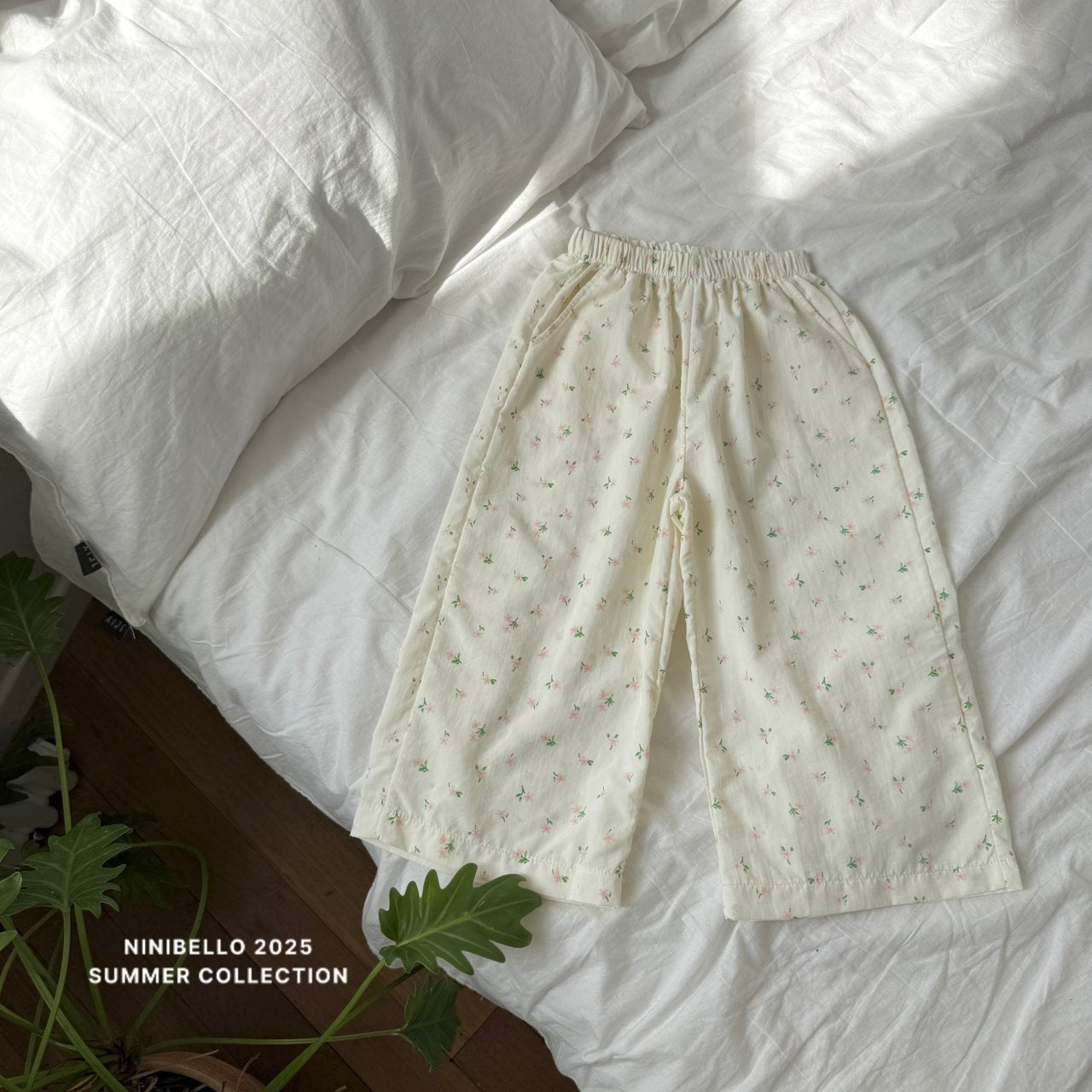 Floral Pants with Heart Pockets