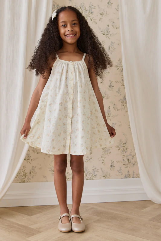 Organic Cotton Cosette Dress - Justine Parchment