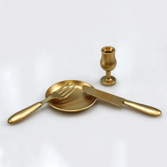 Tableware Set 4 pcs Dollhouse | 1/6 Scale Dollhouse Miniature