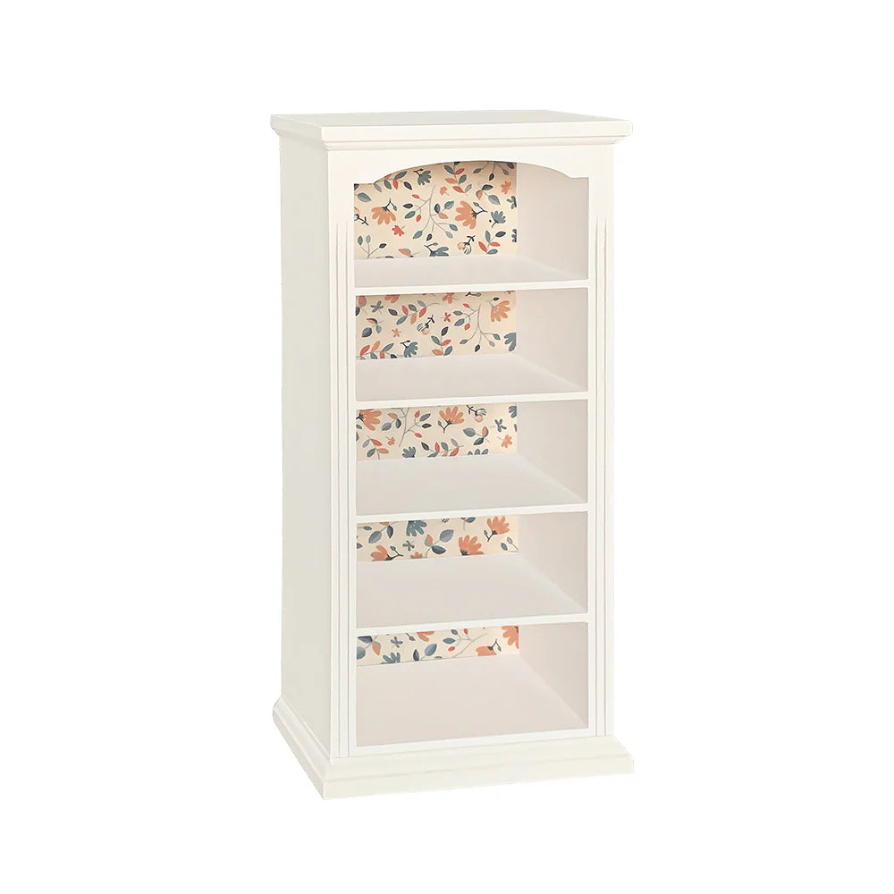 Wooden Cabinet Bookcase Off White | 1/6 scale Dollhouse Miniature Furniture