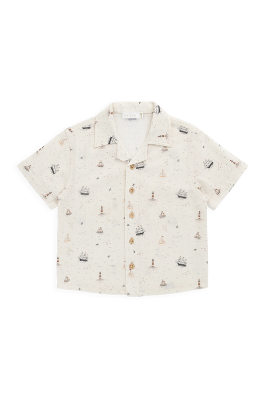 Organic Cotton Silas Shirt - Sailing Day