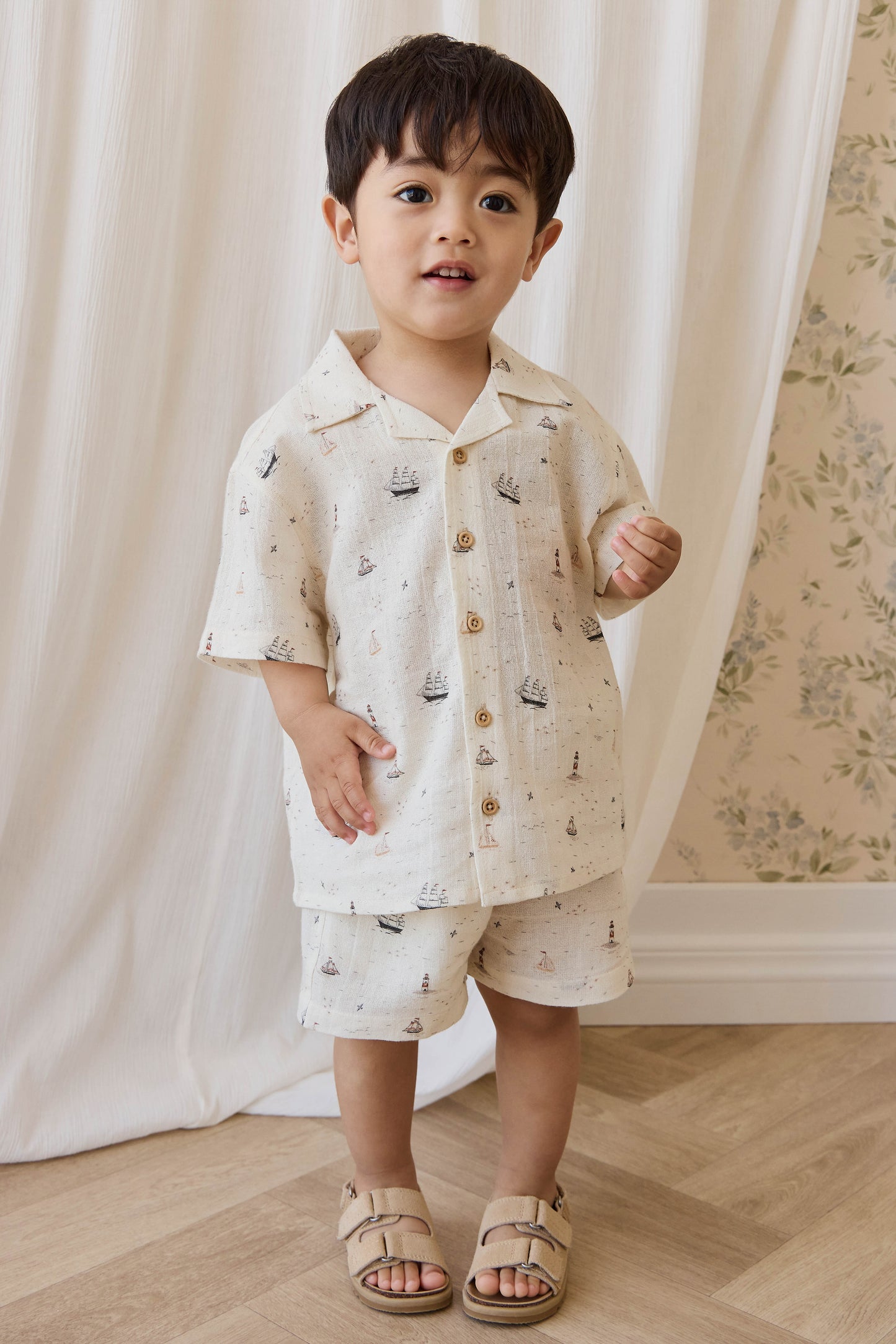 Organic Cotton Silas Shirt - Sailing Day