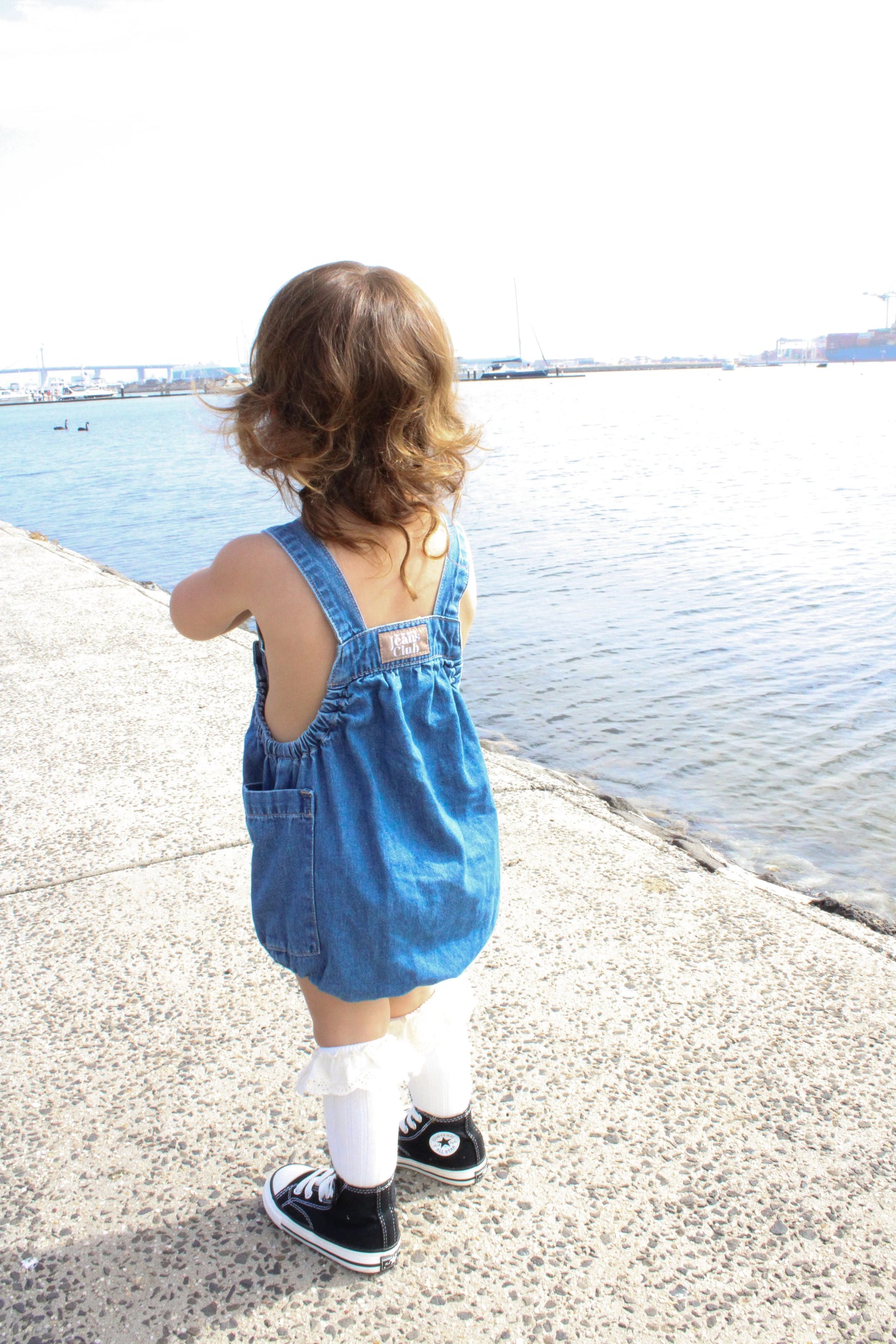 Blondie Bubble Romper- Blue Tide *Pre-order