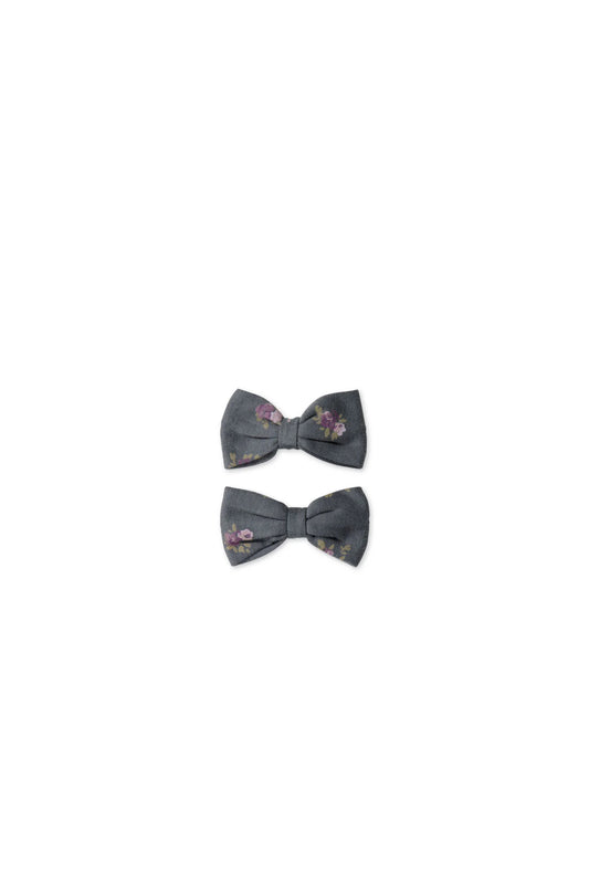 Organic Cotton Noelle 2pk Bow - Simone Lava