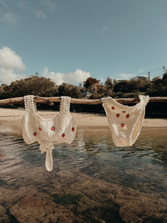 Strawberry Crochet Margarita Set | Pre-order