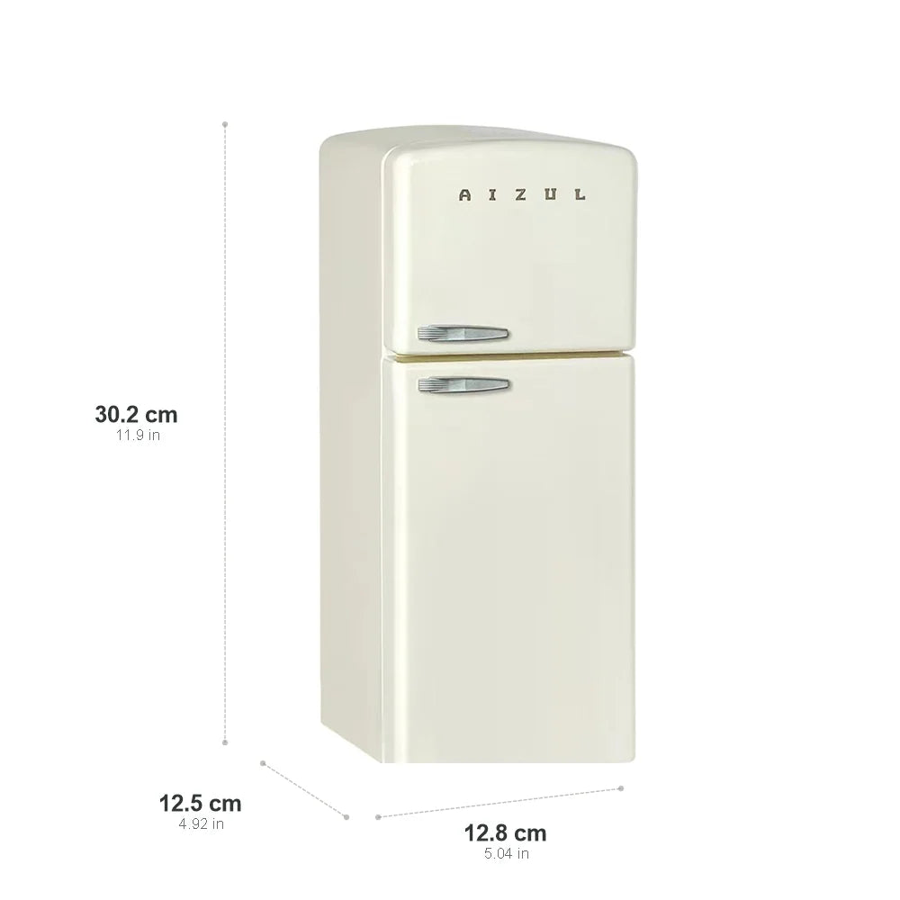 Lighted Metal Refrigerator| 1/6 scale Dollhouse Miniature