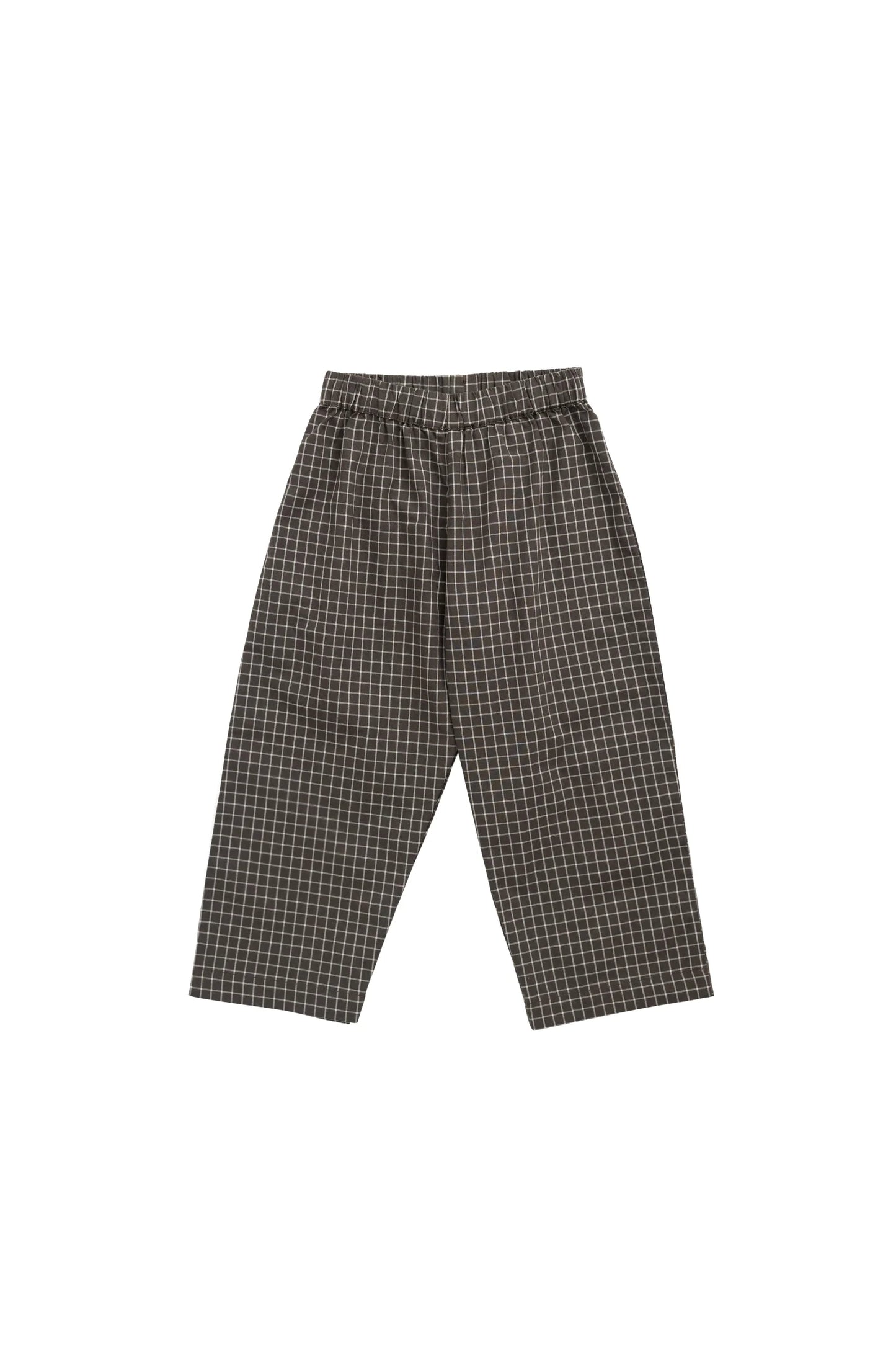 Organic Cotton Kingston Pant - Coffee Grid