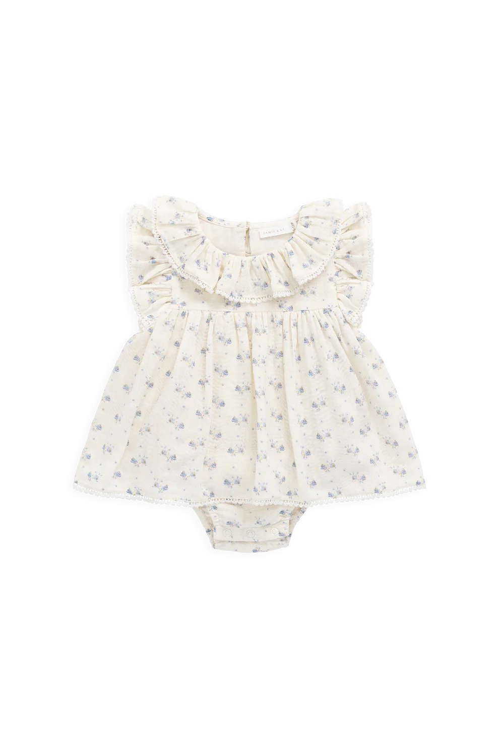 Organic Cotton Muslin Frannie Playsuit - Molly Blue