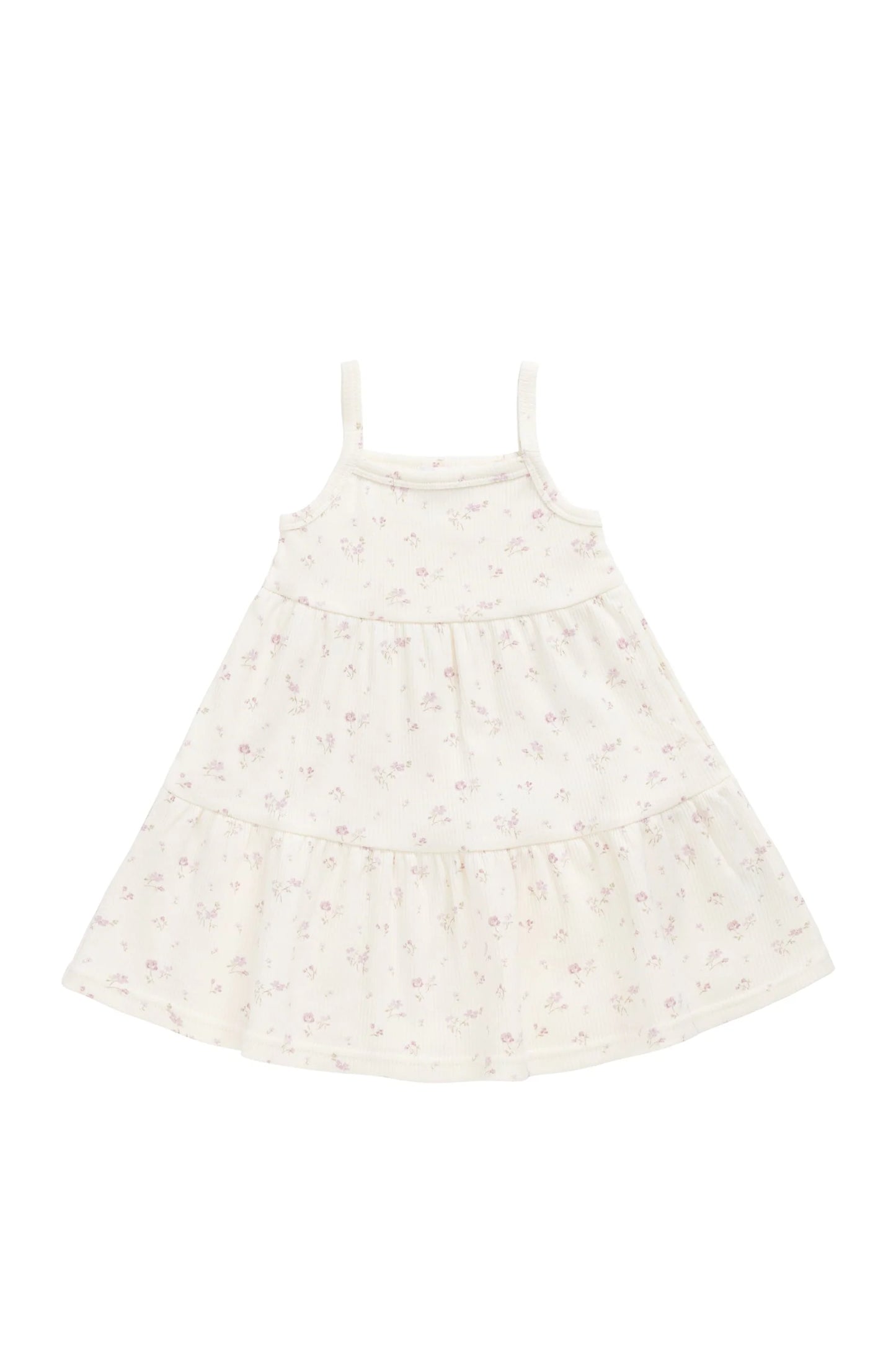 Organic Cotton Fine Rib Matilda Dress - Caroline Egret