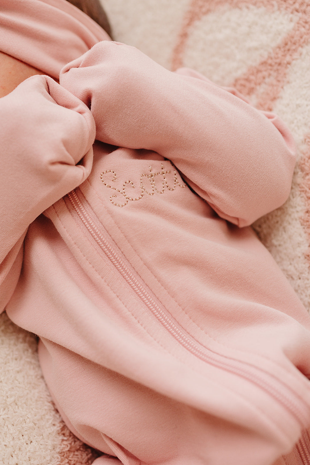 Ballet Pink Cotton Zipper
