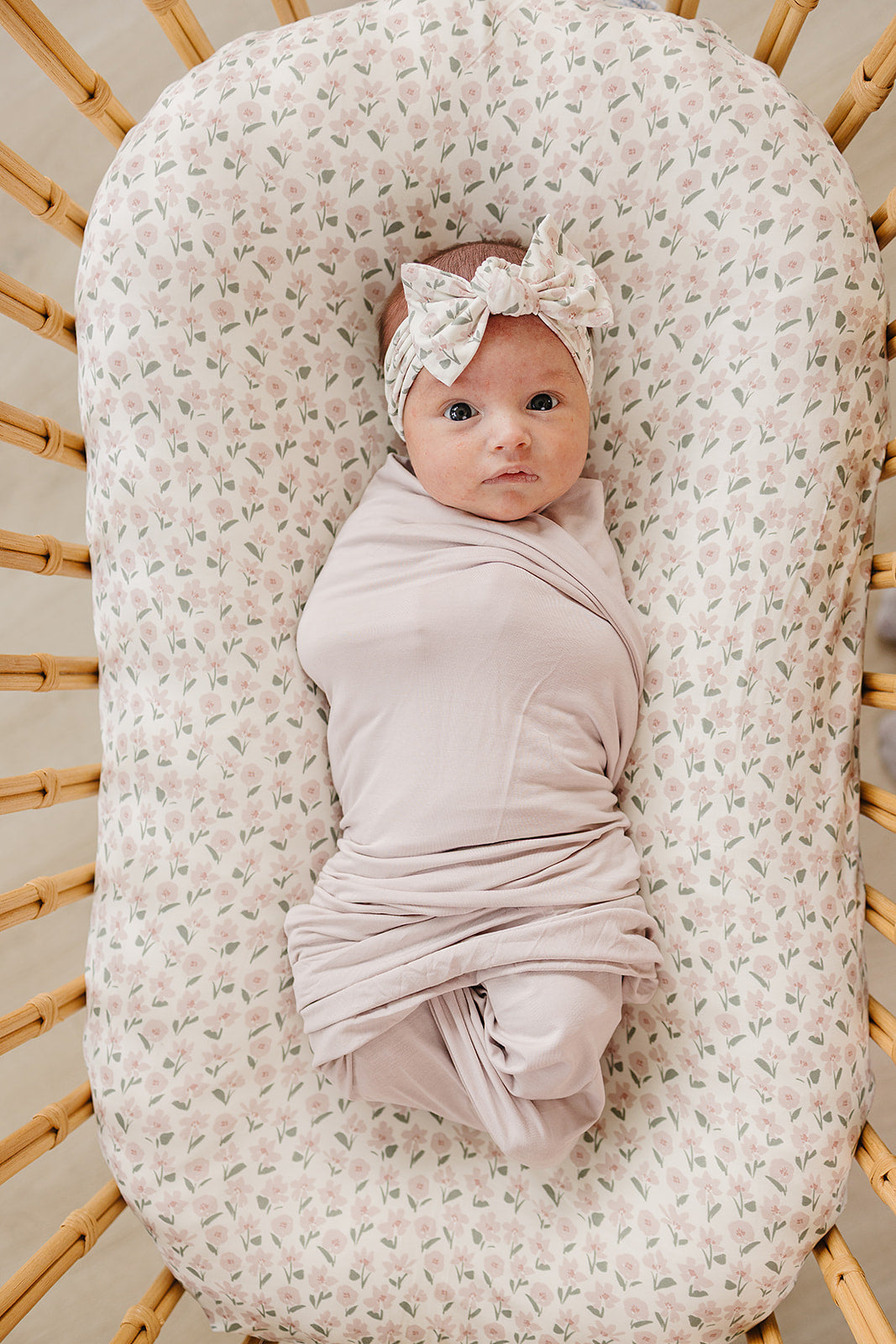 Pink Petal Bamboo Stretch Swaddle