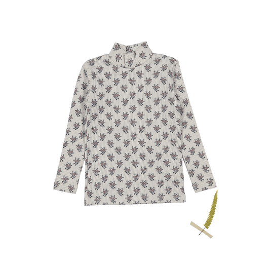 The Printed Tutleneck - Vintage Rose