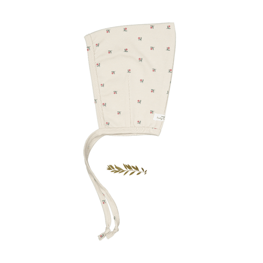 The Printed Pixie Bonnet - Mini Stitch Red