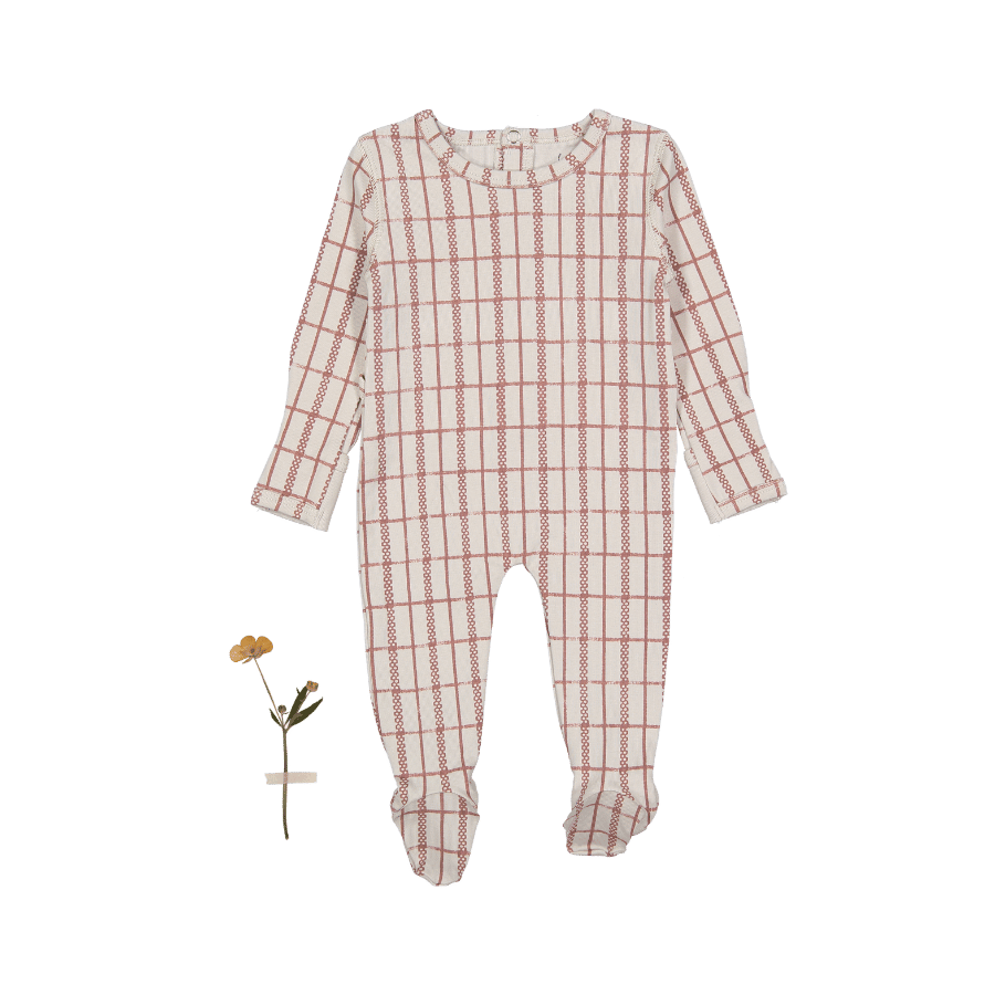 The Printed Romper - Mauve Check