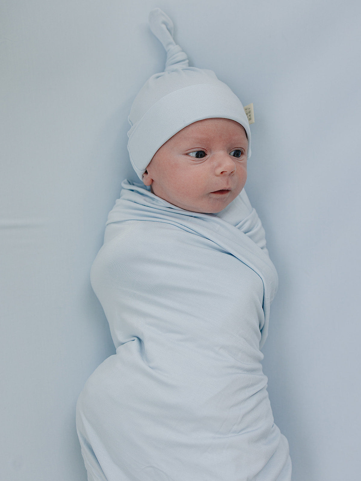 Baby Blue Bamboo Newborn Knot Hat