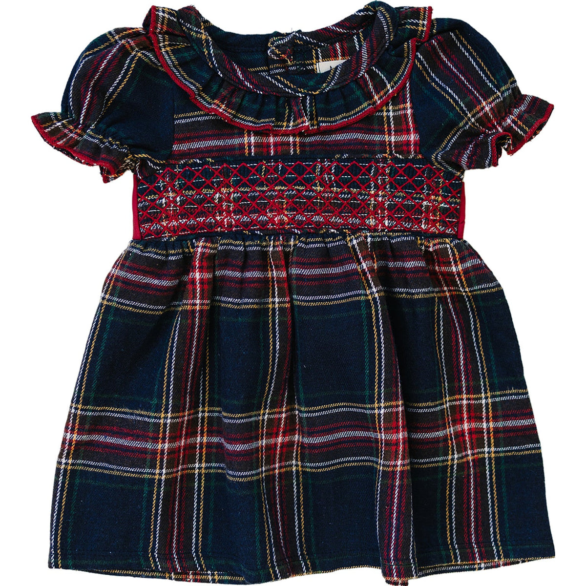 Christmas Plaid Smocked Dress