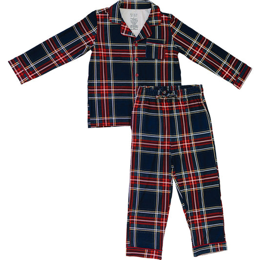 Christmas Plaid Collared Pajama Set