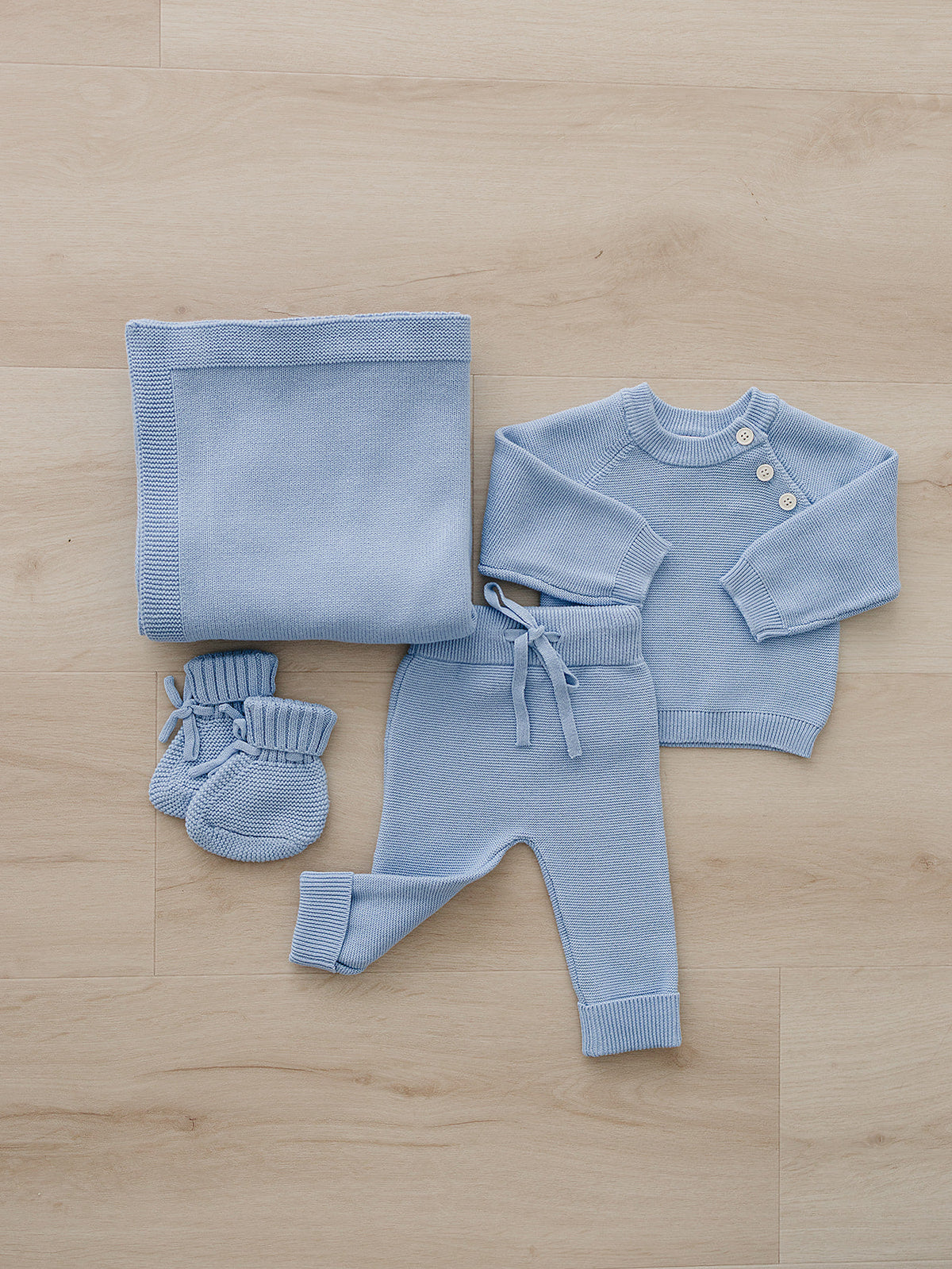 French Blue Knit Set