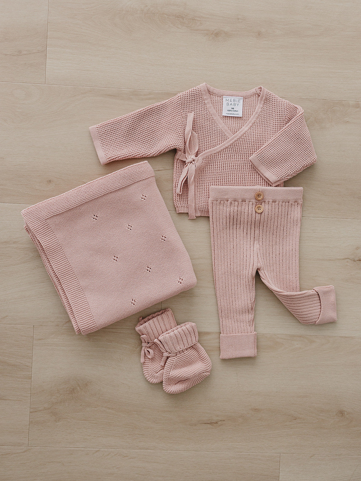 Blush Pink Knit Booties