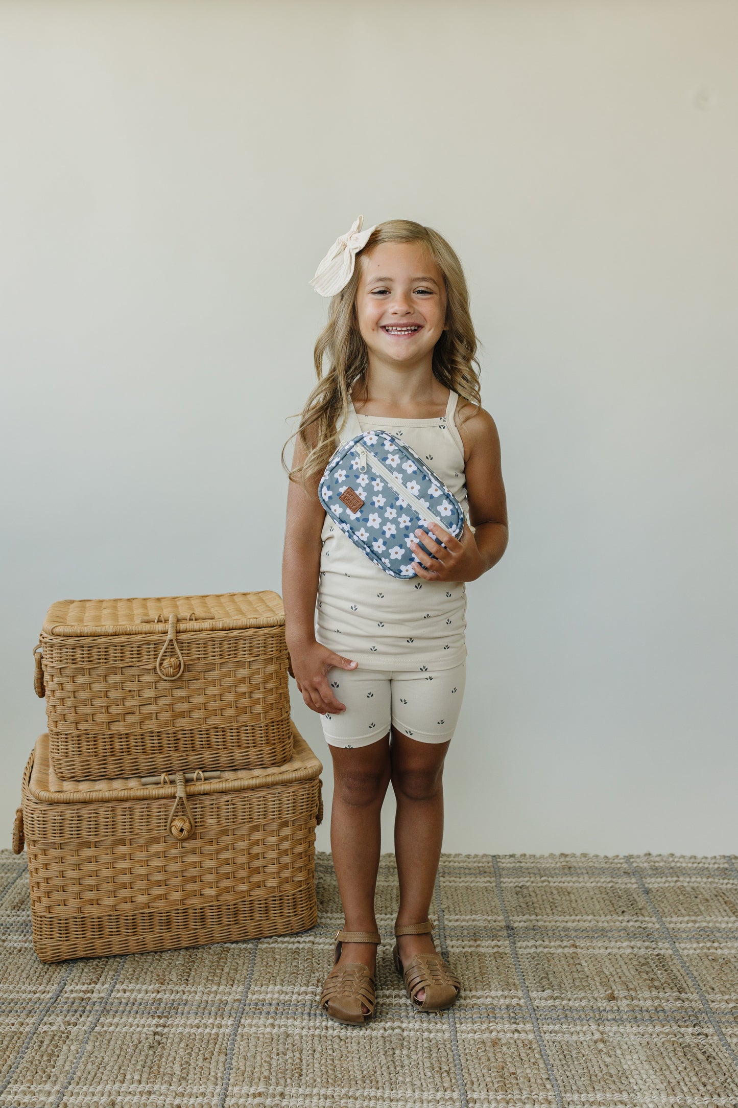 Green Floral Mini Fanny Pack