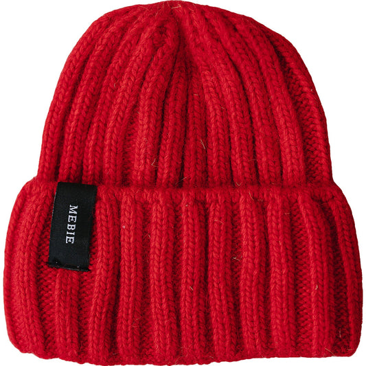 Red Chunky Knit Beanie