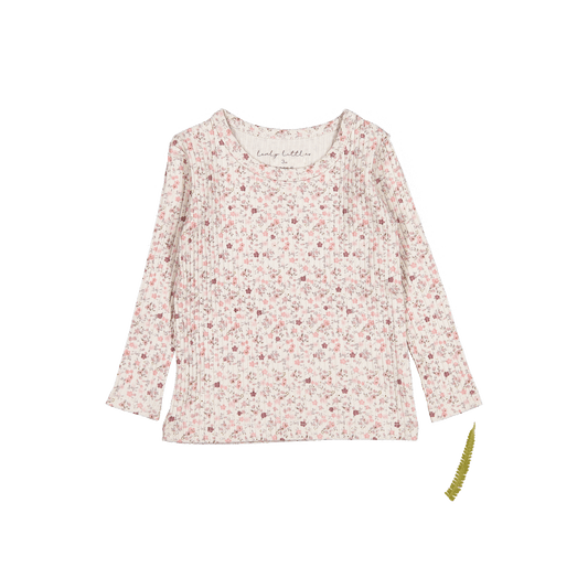 The Printed Long Sleeve Tee - Dusty Mauve Floral