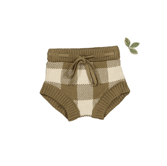 The Gingham Knit Bloomer - Golden