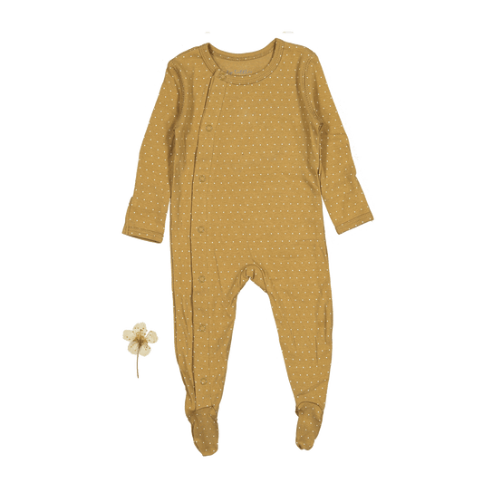 The Printed Snap Romper - Golden Dot