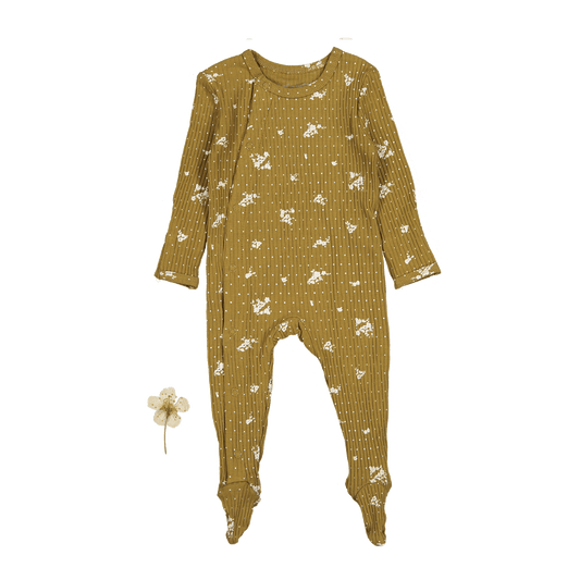 The Printed Snap Romper - Golden Floral