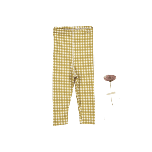 The Printed Legging - Golden Gingham