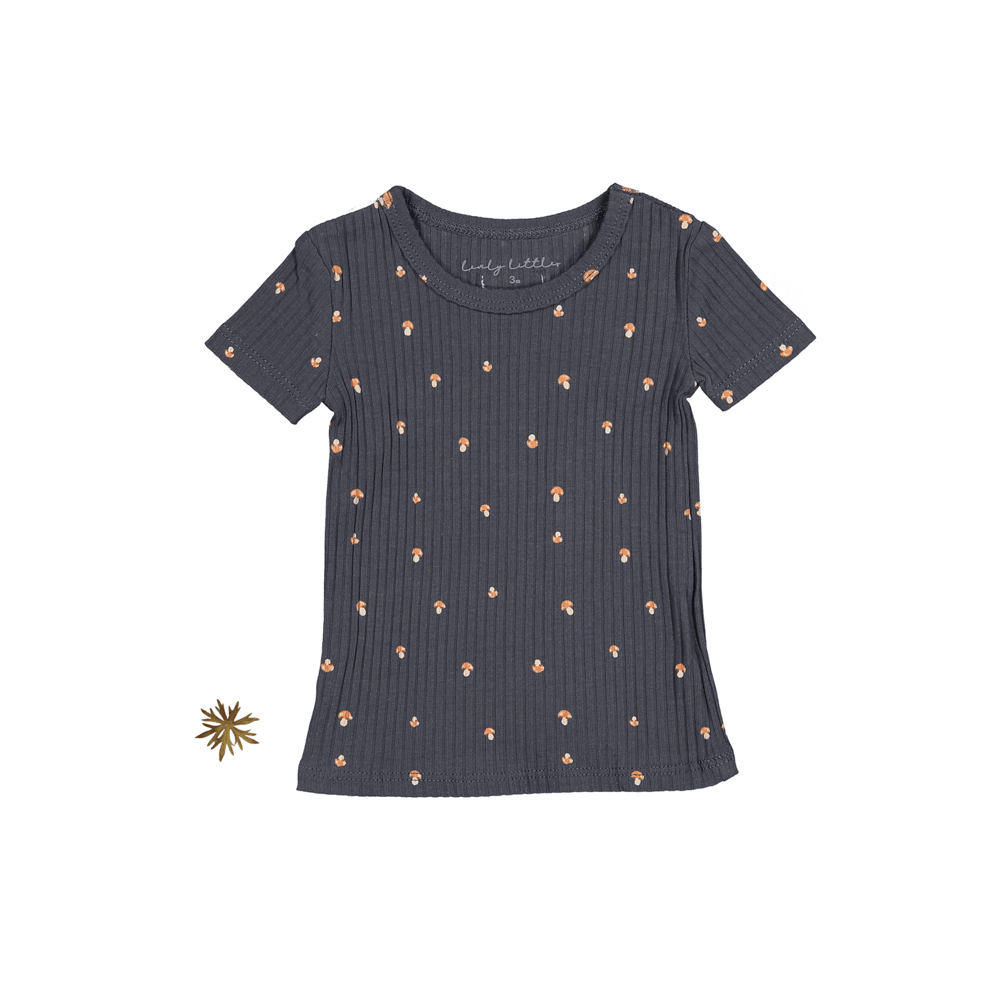 The Printed Short Sleeve Tee - Steel Mushroom
