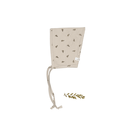 The Printed Pixie Bonnet - Sand Leaf