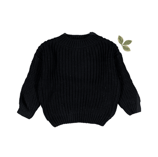 The Chunky Knit Sweater - Black