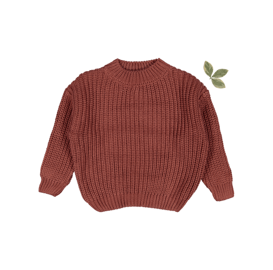 The Chunky Knit Sweater - Rosewood