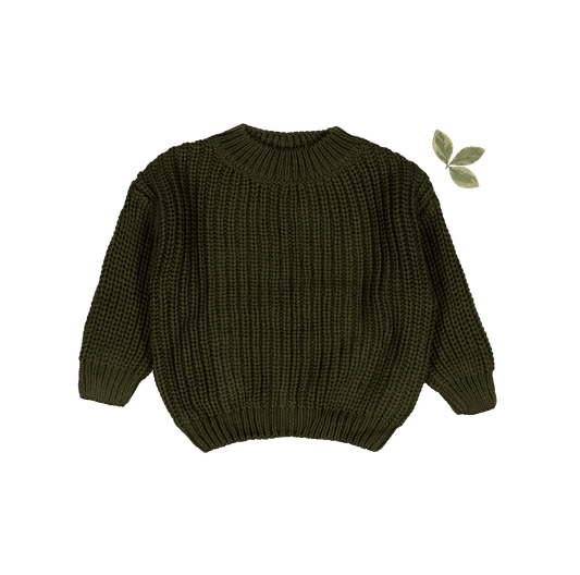 The Chunky Knit Sweater - Moss