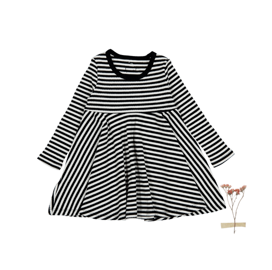 The Printed Long Sleeve Dress - Stripe