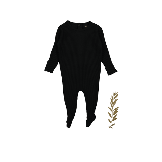 The Romper - Black Ribbed