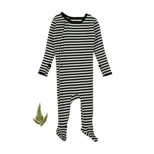 The Printed Snap Romper - Stripe