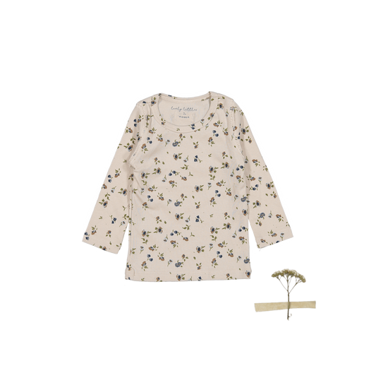The Printed Long Sleeve Tee - Floral Sand