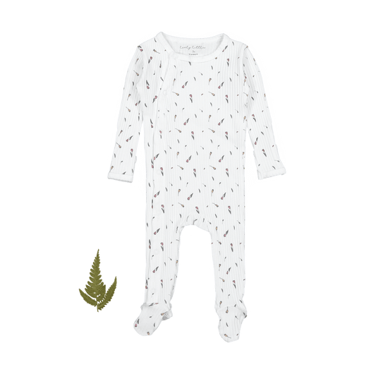 The Printed Snap Romper - Tulip