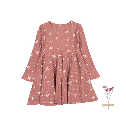 The Printed Long Sleeve Dress - Rosewood Floral