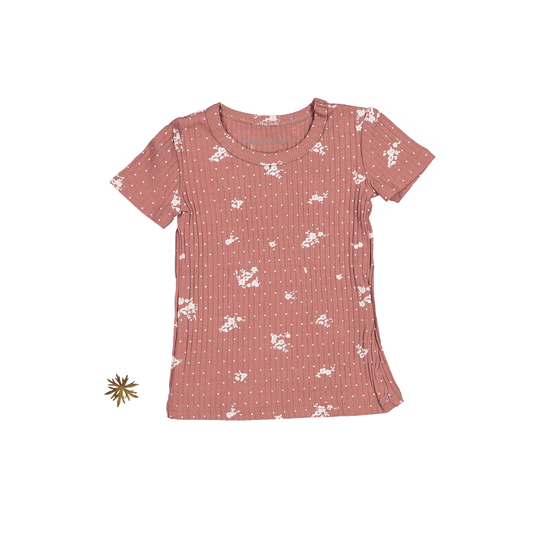The Printed Short Sleeve Tee - Rosewood Floral
